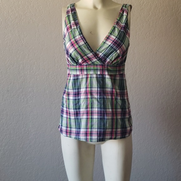 J.Crew plaid shirt top 4 Summer - Picture 2 of 5